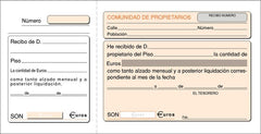 TALONARIO INQUILINATO COMUNIDAD DE PROPIETARIOS 1/3 T-48 PAP | 10 UNIDADES | (LOAN INDUSTRIAS GRAFICAS)