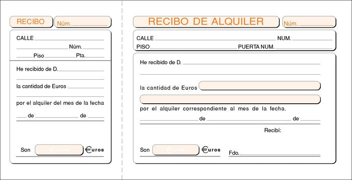 TALONARIO INQUILINATO 1/3 ESPECIAL T-50 SENCILLO PAPEL LITO | 10 UNIDADES | (LOAN INDUSTRIAS GRAFICAS) Imagen principal del producto