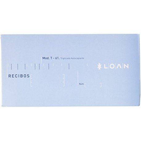 TALONARIO RECIBOS 1/3 FOLIO T-61 TRIPLICADO AUTOCOPIANTE | 5 UNIDADES | (LOAN INDUSTRIAS GRAFICAS) Imagen principal del producto