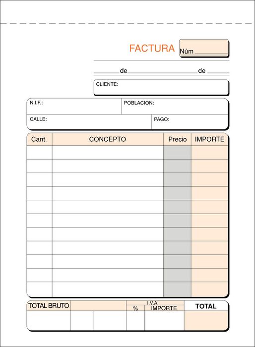 TALONARIO FACTURAS 8º T-46 NATURAL | 10 UNIDADES | (LOAN INDUSTRIAS GRAFICAS)