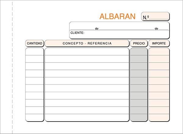 TALONARIO ALBARAN 8º T-123 APAISADO DUPLICADO AUTOCOPIANTE | 10 UNIDADES | (LOAN INDUSTRIAS GRAFICAS)