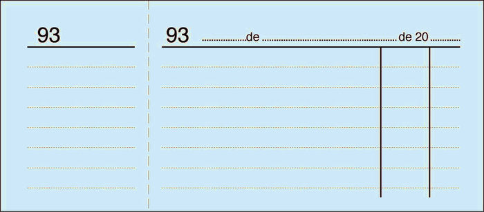 TALONARIO CAJA 1/3 DEL CUARTO T-24 NUMERADO AZUL | 20 UNIDADES | (LOAN INDUSTRIAS GRAFICAS) Imagen principal del producto