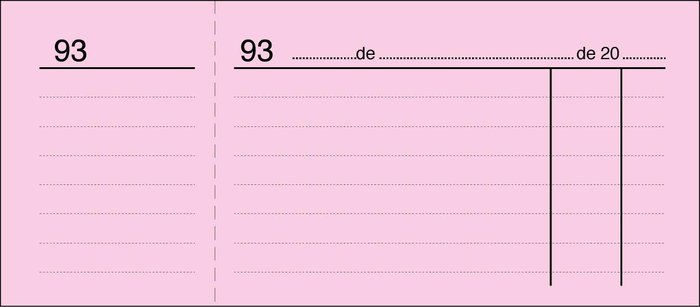 TALONARIO CAJA 1/3 DEL CUARTO T-24 NUMERADO ROSA | 20 UNIDADES | (LOAN INDUSTRIAS GRAFICAS) Imagen principal del producto