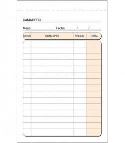 Talonarios de Camarero 9x14 cm Loan Pack 10 Imagen principal del producto