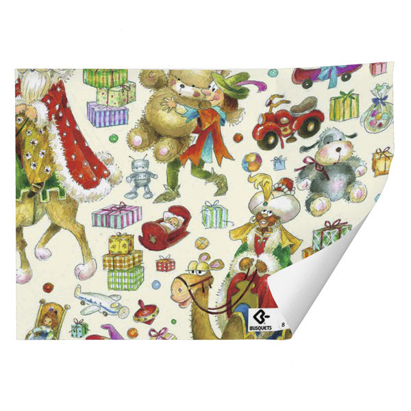 PAPEL NAVIDAD RECICLADO 70X100CM BUSQUETS 25U | ARGUVAL NAVIDAD | ENVASE 25 UDS. UNIDAD | 8422829511703