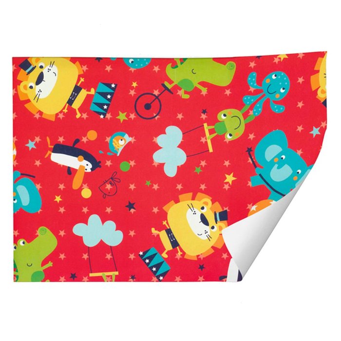 PAPEL REGALO PLIEGOS FANTASIA CIRCO 70X100CM BUSQUETS | ARGUVAL, S,L | ENVASE 25 UDS. UNIDAD | 8422829595932