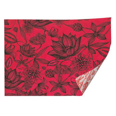 PAPEL REGALO PLIEGOS KRAFT DOBLE FLORES ROJAS 70X100CM | ARGUVAL, S,L | ENVASE 25 UDS. UNIDAD | 8422829617924