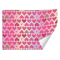 PAPEL REGALO PLIEGOS KRAFT BLANCO CORAZONES ROSAS 70X100CM | ARGUVAL, S,L | ENVASE 25 UDS. UNIDAD | 8422829634662