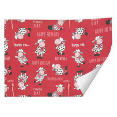 PAPEL REGALO PLIEGOS KRAFT BLANCO FELICIDADES 70X100CM | ARGUVAL, S,L | ENVASE 25 UDS. UNIDAD | 8422829634679