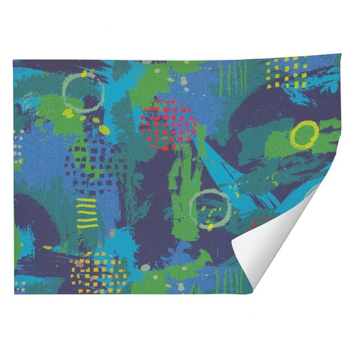 PAPEL REGALO PLIEGOS KRAFT BLANCO AZUL Y VERDE 70X100CM | ARGUVAL, S,L | ENVASE 25 UDS. UNIDAD | 8422829650570 Imagen principal del producto