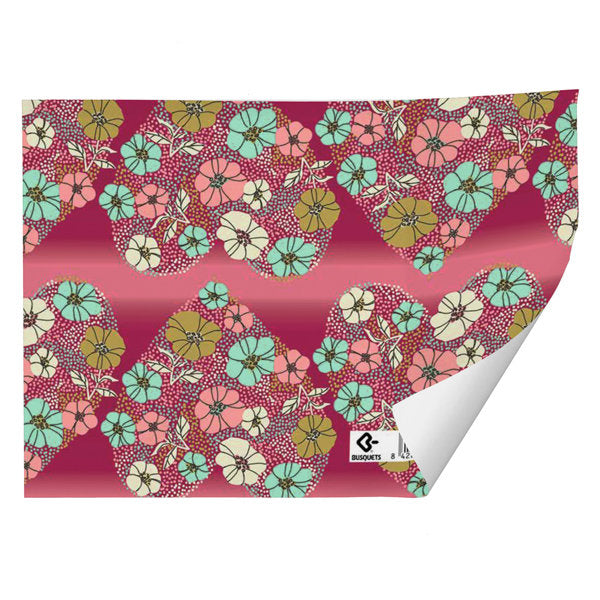 PAPEL REGALO 70X100CM CORAZON FLORES BUSQUETS | ARGUVAL, S,L | ENVASE 25 UDS. UNIDAD | 8422829665109 Imagen principal del producto