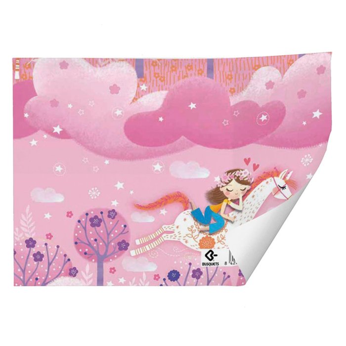 PAPEL REGALO PLIEGOS FANTASIA NIÑA Y CABALLO 70X100CM | ARGUVAL, S,L | 1 UNIDAD | 8422829665383 Imagen principal del producto