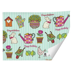 PAPEL REGALO PLIEGOS KRAFT BLANCO JARDIN 70X100CM BUSQUETS | ARGUVAL, S,L | ENVASE 25 UDS. UNIDAD | 8422829665475