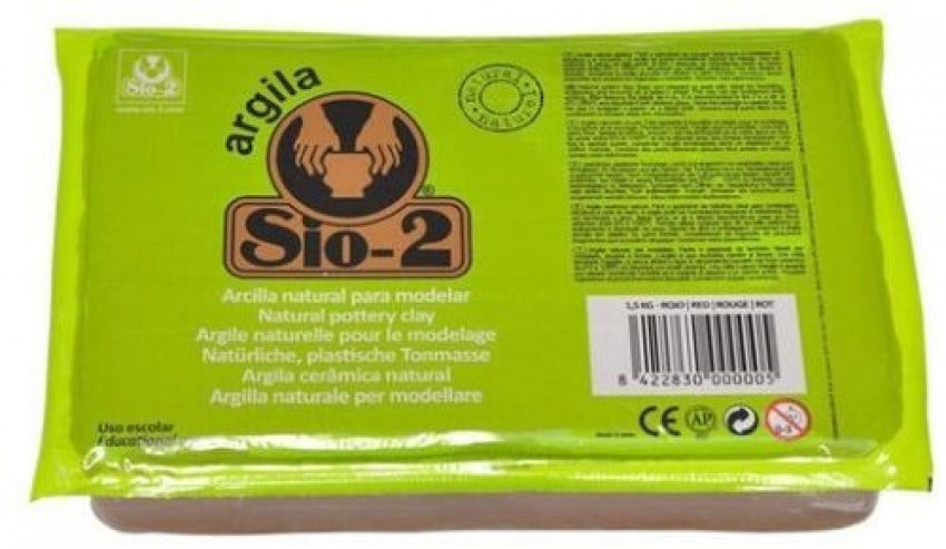 Paq/8 Arcilla Sio-2 Escolar Roja 1.5kg Imagen principal del producto
