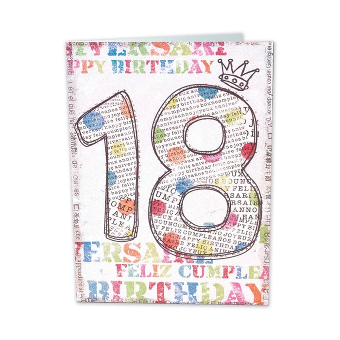 TARJETA GIGANTE 18 AÑOS CON TEXTO INTERIOR BUSQUETS 6U | ARGUVAL, S,L | ENVASE 6 UDS. UNIDAD | 8422831257002