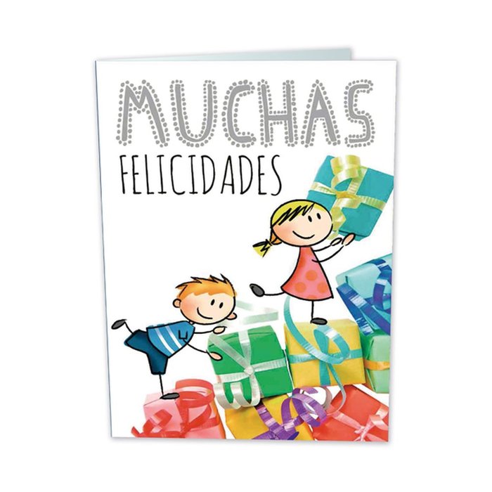 TARJETA GIGANTE NIÑOS CON TEXTO INTERIOR BUSQUETS 6U | ARGUVAL, S,L | ENVASE 6 UDS. UNIDAD | 8422831414900