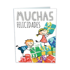 TARJETA GIGANTE NIÑOS CON TEXTO INTERIOR BUSQUETS 6U | ARGUVAL, S,L | ENVASE 6 UDS. UNIDAD | 8422831414900