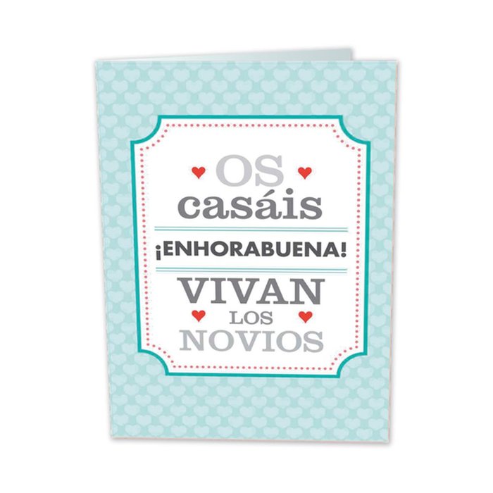 Tarjeta gigante boda con texto interior Busquets 6U marca Arguval Imagen principal del producto