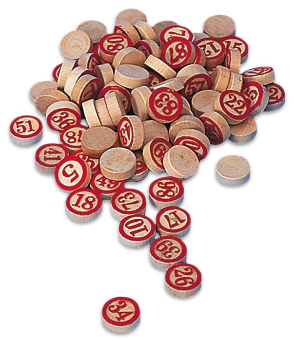 FICHAS DE LOTERIA DE MADERA MARCADAS A UNA CARA | JUGUETES CAYRO S,L | 1 UNIDAD | 8422878201280