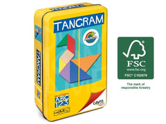 JUEGO DE MESA TANGRAM (MADERA FSC) DE COLORES EN CAJA METAL | JUGUETES CAYRO S,L | 1 UNIDAD | 8422878700332