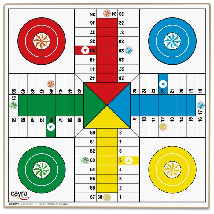 TABLERO PARCHIS OCA MADERA 40 X 40 CM | JUGUETES CAYRO S,L | 1 UNIDAD | 8422878701278