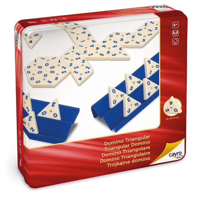 JUEGO DE MESA DOMINO TRIANGULAR METAL BOX | JUGUETES CAYRO S,L | 1 UNIDAD | 8422878707546