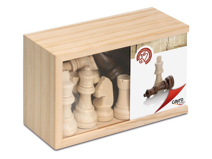 JUEGO MESA FIGURAS AJEDREZ MADERA GRANDES TAPA TRANSPARENTE | JUGUETES CAYRO S,L | 1 UNIDAD | 8422878796168