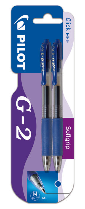 BLISTER 2 BOLIGRAFO PILOT G-2 GEL RETRACTIL AZUL | 1 UNIDADES | (PILOT) Imagen principal del producto