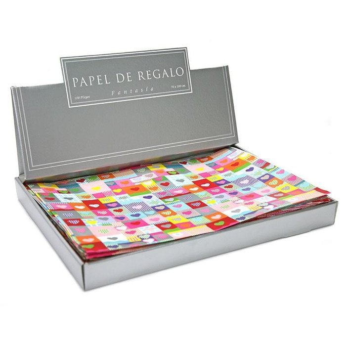 PAPEL REGALO PLIEGOS TODO AÑO | EUROCINSA | ENVASE 100 UDS. UNIDAD | 8422917004841 Imagen principal del producto