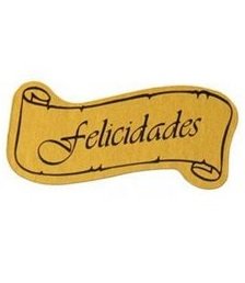 ETIQUETA FELICIDADES ADHESIVA PERGAMINO ORO/NEGRO 42-5F14 | EUROCINSA | 1 UNIDAD | 8422917281303 Imagen principal del producto