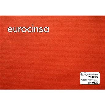 PAPEL REGALO 62CM BOBINA KRAFT ROJO | EUROCINSA | 1 UNIDAD | 8422917510601
