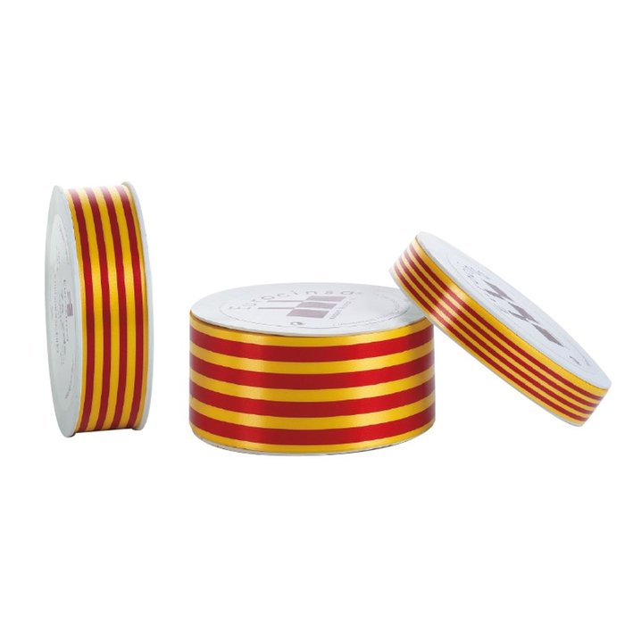 ROLLO CINTA BANDERA CATALANA ANCHO 19MM 100M | EUROCINSA | 1 UNIDAD | 8422917747113 Imagen principal del producto