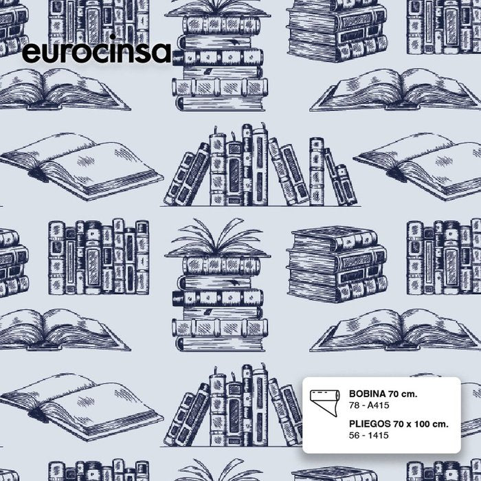 PAPEL REGALO BOBINA 62CM 100M LIBROS TODO AÑO | EUROCINSA | 1 UNIDAD | 8422917747229