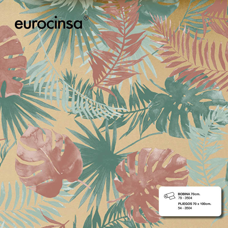 PAPEL REGALO BOBINA 31CM KRAFT HOJAS TODO AÑO | EUROCINSA | 1 UNIDAD | 8422917751325 Imagen principal del producto