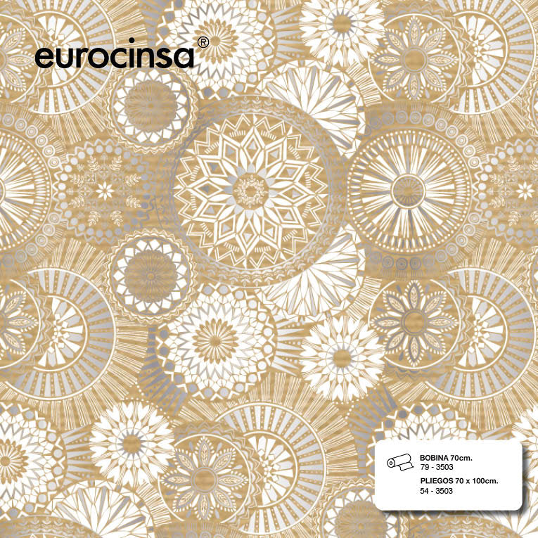 PAPEL REGALO BOBINA 31CM KRAFT CIRCULOS DECORADOS TODO AÑO | EUROCINSA | 1 UNIDAD | 8422917751332 Imagen principal del producto