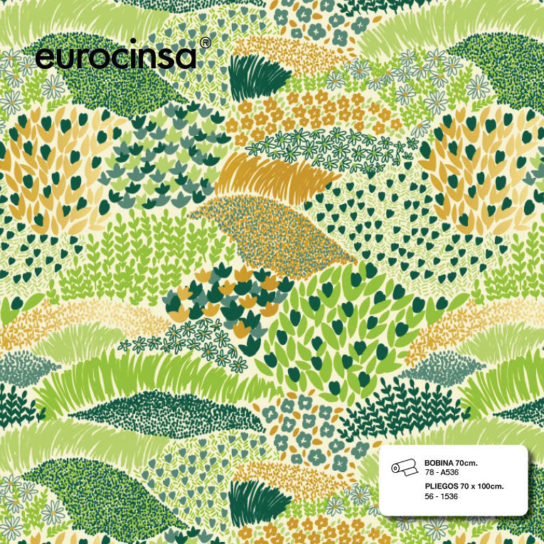 PAPEL REGALO BOBINA 31CM PRADO FLORES TODO AÑO | EUROCINSA | 1 UNIDAD | 8422917751400 Imagen principal del producto