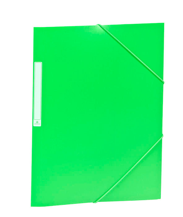 CARPETA SOLAPAS PP FOLIO ETIQUETA GOMA VERDE | 10 UNIDADES | (CARCHIDEA, S,L,) Imagen principal del producto