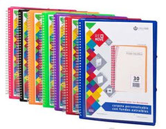CARPETA A4 30 FUNDAS REMOVE ESPIRAL POLIPROPILENO AZUL | 1 UNIDADES | (CARCHIDEA, S,L,)