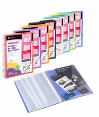 CARPETA ARCHIVEX-STAR ESPIRAL CANGURO 30 FUNDAS ROJO | 1 UNIDADES | (CARCHIDEA, S,L,)