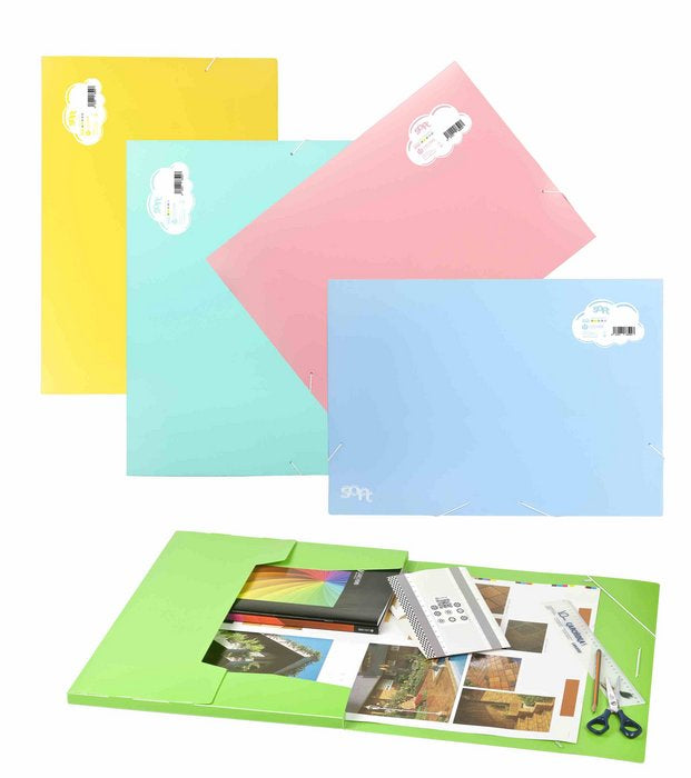 CARPETA DIBUJO SOLAPAS SOFT PP A3 XXL GOMA ROSA PASTEL | 1 UNIDADES | (CARCHIDEA, S,L,) Imagen principal del producto
