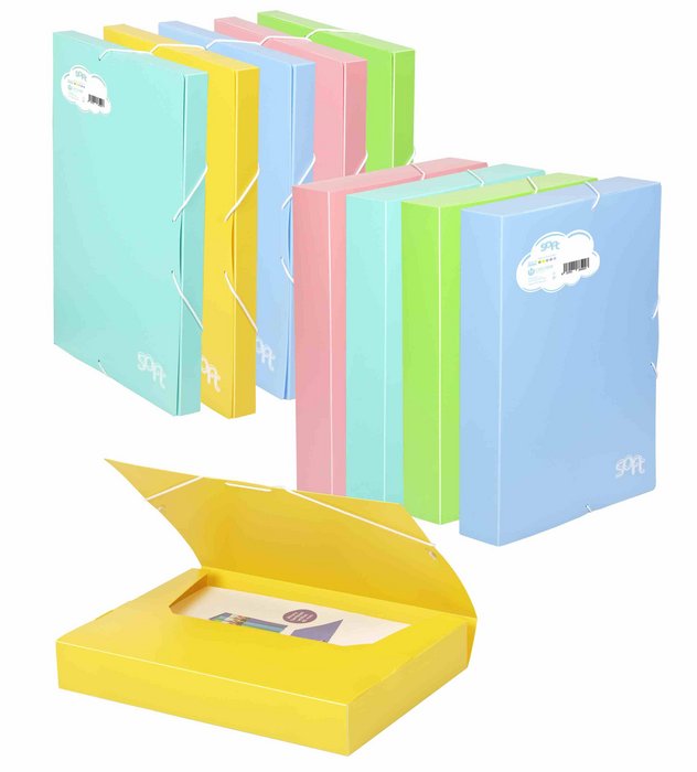 CARPETA PROYECTOS SOFT PP CON GOMA LOMO 2,5CM ROSA PASTEL | 1 UNIDADES | (CARCHIDEA, S,L,)