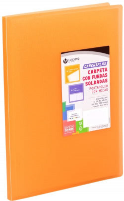 Carpeta de fundas soldadas naranja A4 Carchiplas marca CARCHIVO