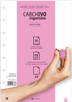 Recambio Cuaderno A5 50 Hojas Liso Carchivo Ingeniox Imagen principal del producto