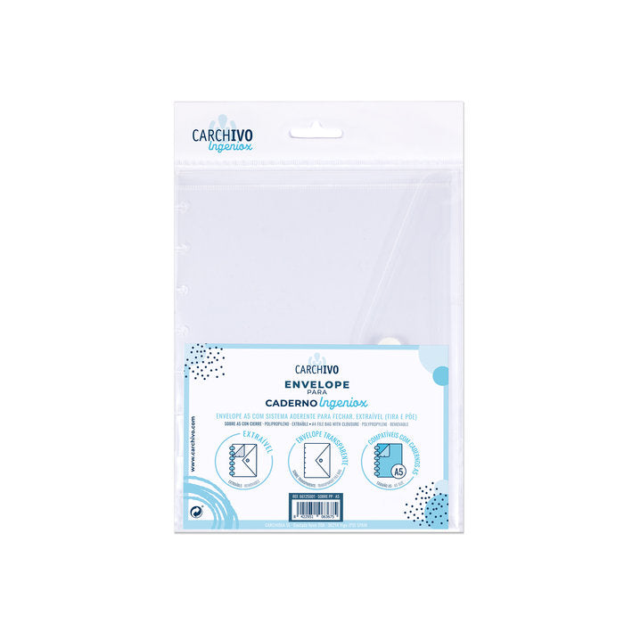 BLISTER SOBRE INGENIOX A5 PP TRANSPARENTE VELCRO | 10 UNIDADES | (CARCHIDEA, S,L,)