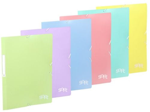 Exp 30 Carpetas Fº Gomas y Solapas Pp Colores Surtidos Soft
