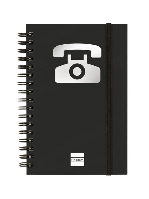 Listin Telefonico 10x15cm Espiral Negro