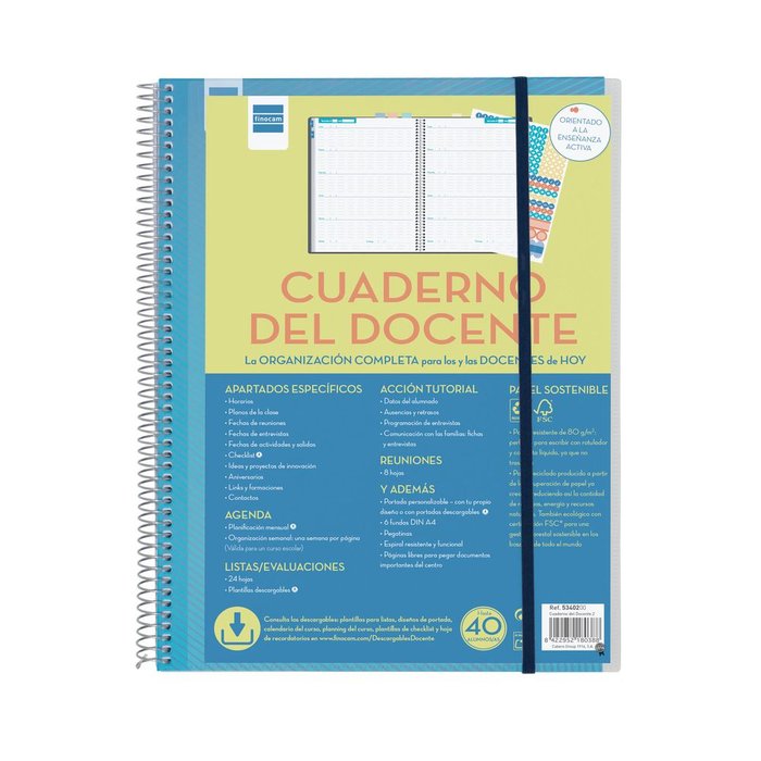 Bloc Espiral Estándar Liso 90g | Finocam | Cartón | Formato Estándar | Pack 1 Unidades Imagen principal del producto