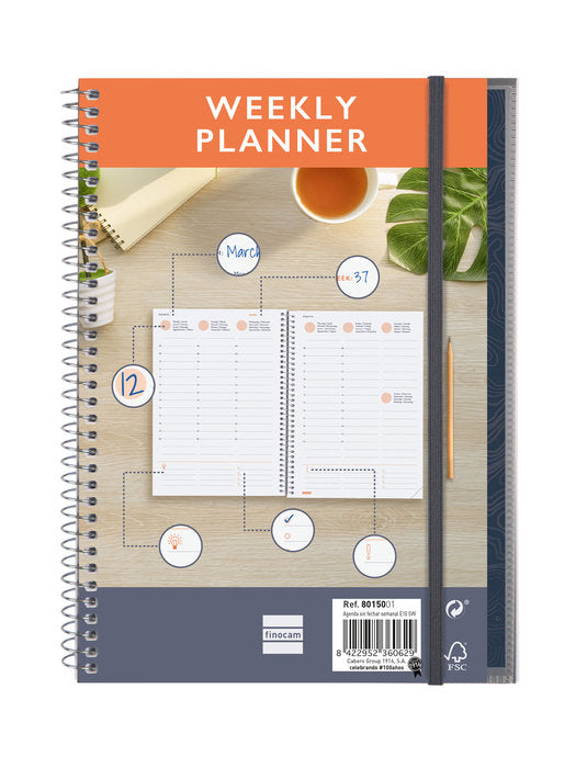 Agenda perpetua sin fechar semanal E10 Svv no caducable