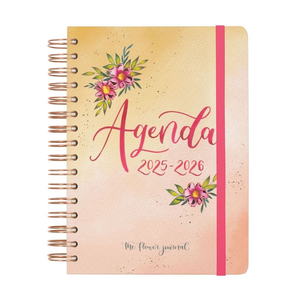 AGENDA ESCOLAR THE FLOWER JOURNAL E10 155X212 DP 25-26 ROSA | FINOCAM Imagen principal del producto