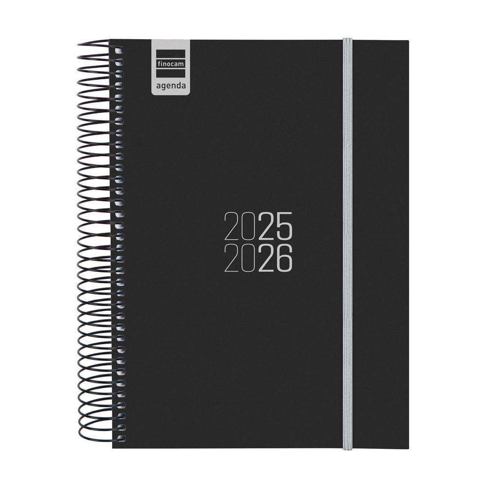 AGENDA ESCOLAR ESPIRAL E10 155X212 DP 25-26 NEGRO | FINOCAM Imagen principal del producto